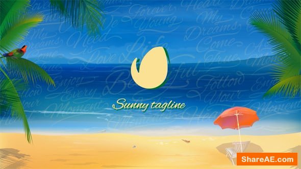 Videohive Sunny Beach Logo Opener