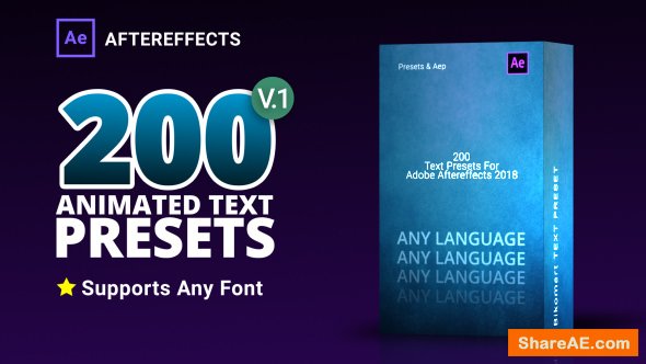 Videohive Text Preset Pack for Aftereffects