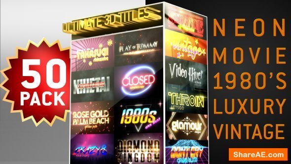 Videohive Ultimate Youtube 3D Titles Logo Openers Pack
