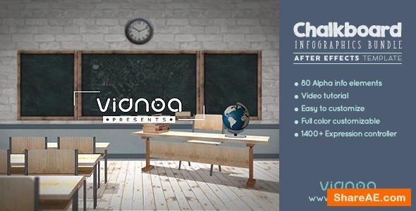 Videohive Chalkboard Infographics Bundle