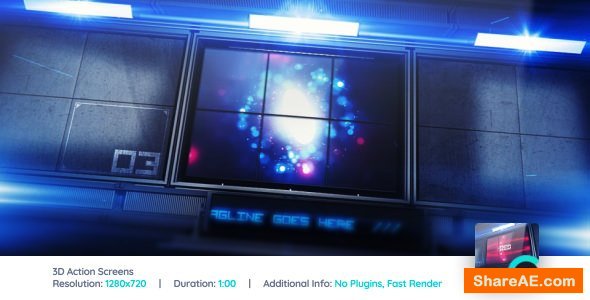 Videohive 3D Action Screens