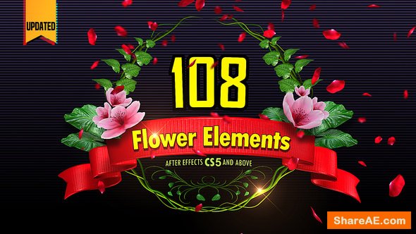 Videohive 108 Flower Elements