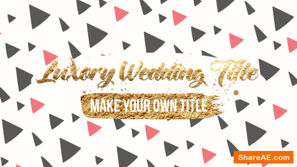 Videohive Luxory Wedding Title Kit