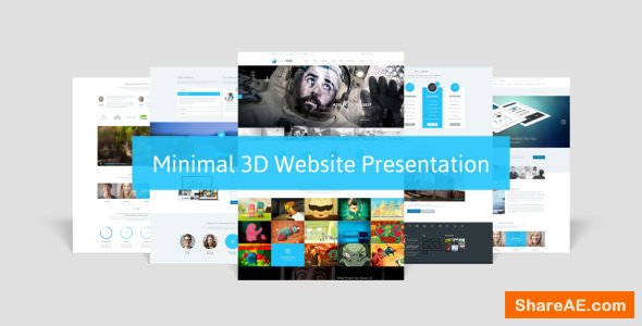 Videohive Minimal 3D Website Presentation