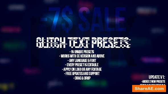 Videohive Glitch Text Presets Pack