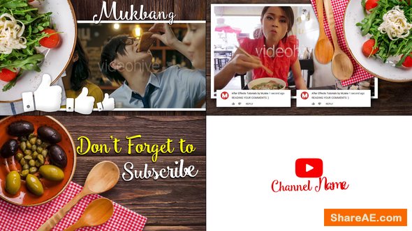 Videohive Mukbang Food Youtube Intro