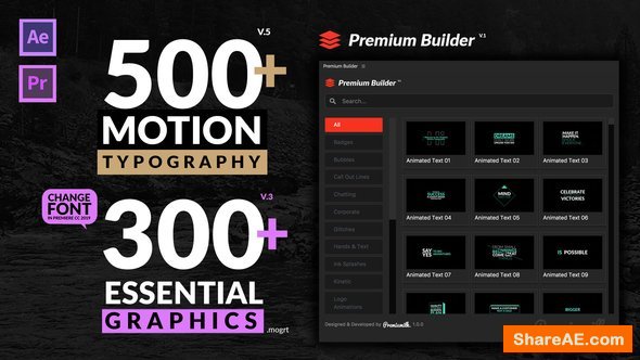 Videohive Motion Typography v5 20645019 [Last Update 4 February 19]