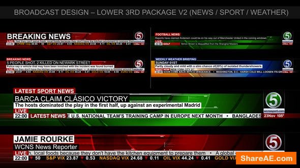 Videohive Broadcast Design - News Lower Third Package 2