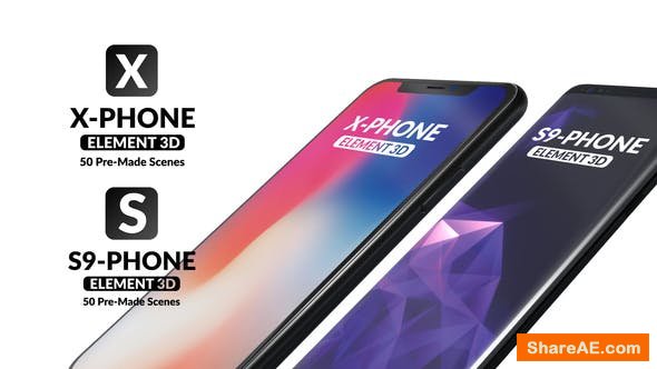 Videohive X-Phone Promo For Element 3D + S9