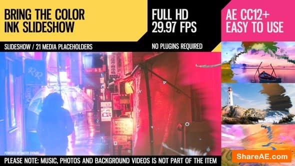 Videohive Bring the Color (Ink Slideshow)