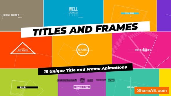 Videohive Titles And Frames