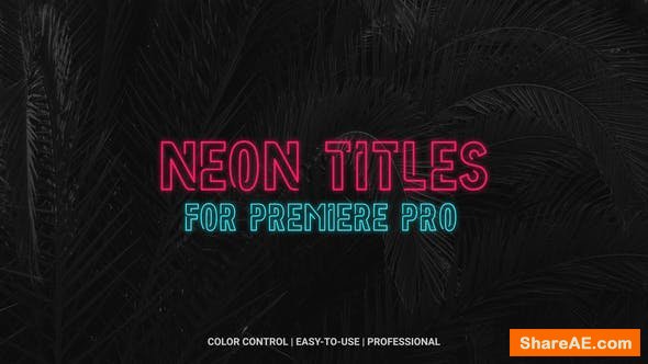 Videohive Neon Titles - Premiere Pro