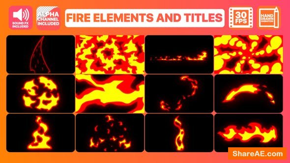 Videohive Fire Elements And Titles