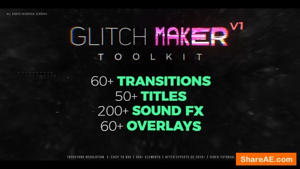 Videohive Glitchmaker Toolkit: 350+ Elements