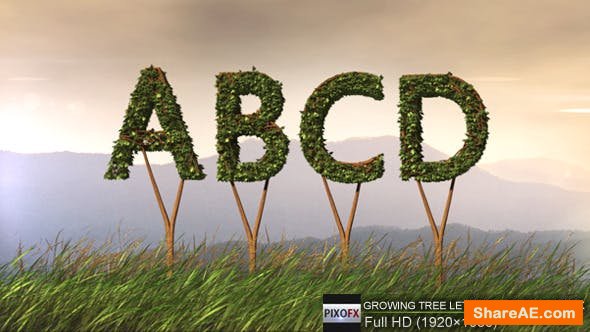 Videohive Growing Tree Letters And Logo Pack