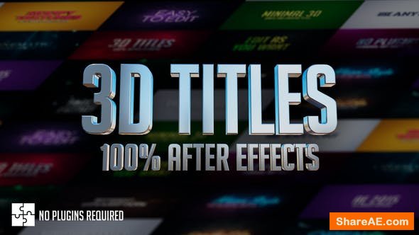 Videohive 3D Titles - No Plugins