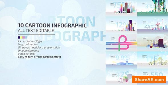 Videohive 10 Cartoon Infographic / Economic Explainer Video Toolkit 4K / Business Presentation