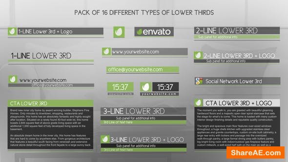 Videohive Discreet Simple And Modern Lower Thirds Package