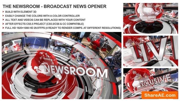 Videohive The Newsroom - Broadcast Design News Opener