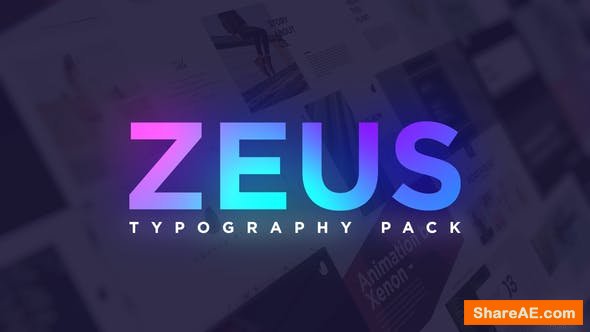 Videohive Minimal Typography Pack | Zeus