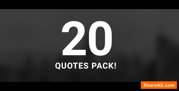 Videohive 20 Quotes Pack