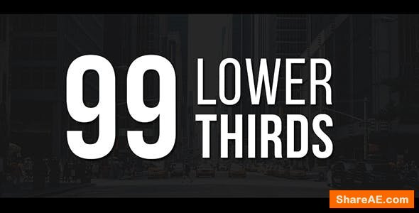 Videohive 99 Lower Thirds Pack