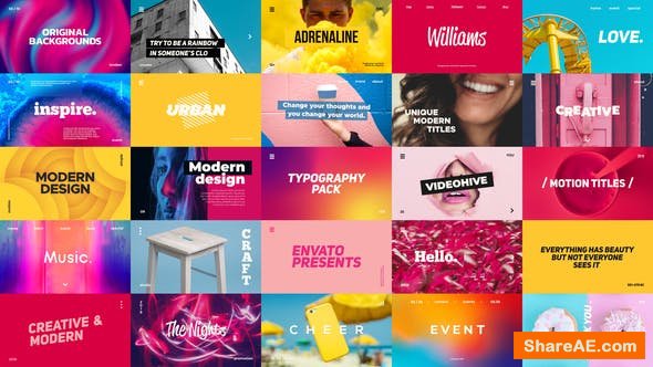 Videohive Typography Pack 23393332