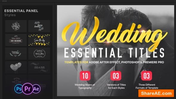 Videohive Essential Wedding Titles | MOGRT - Premiere Pro