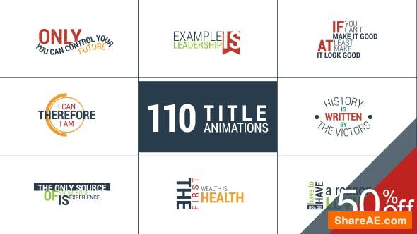 Videohive 110 Title Animations
