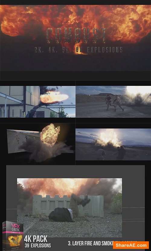 Combust 4K Fire Explosions Pack - VfxCentral