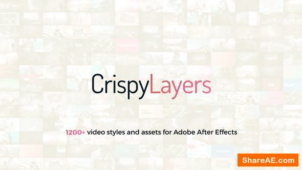 Videohive CrispyLayers 1.0 Graphics Pack - 1200+ Video Presets And Assets