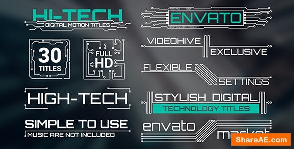 Videohive Hi-Tech Titles