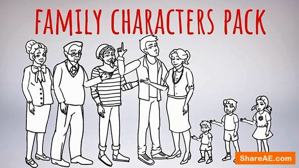 Videohive Whiteboard-Characters-Family-Whiteboard