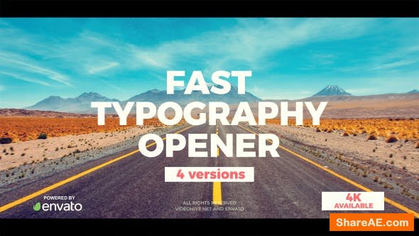 Videohive Fast Typograhy Opener