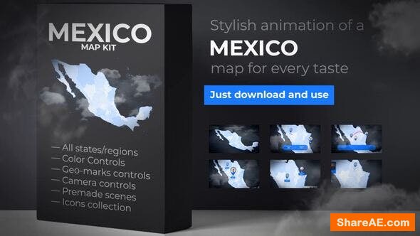 Videohive Mexico Map - United Mexican States Map Kit