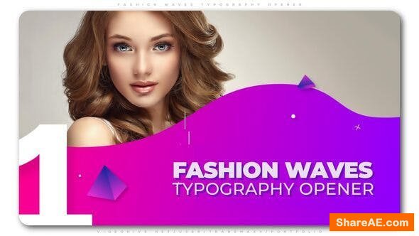 Videohive Fashion Waves Typography Opener