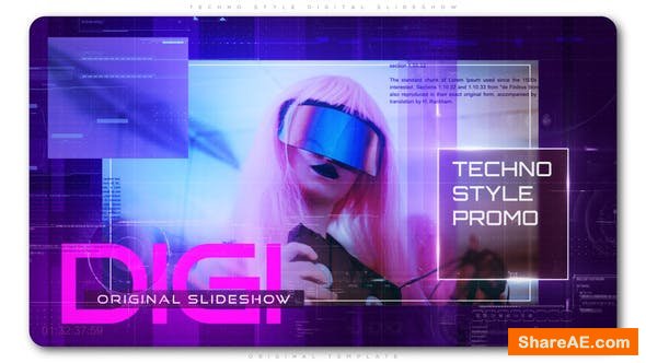 Videohive Techno Style Digital Slideshow