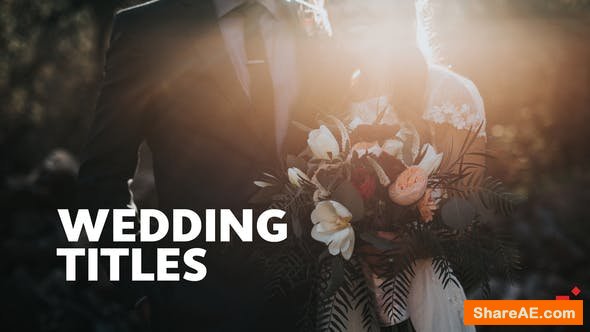 Videohive 50 Wedding Titles