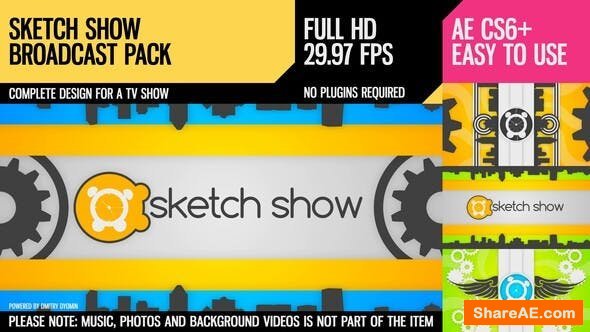 Videohive Sketch Show (Broadcast Pack)