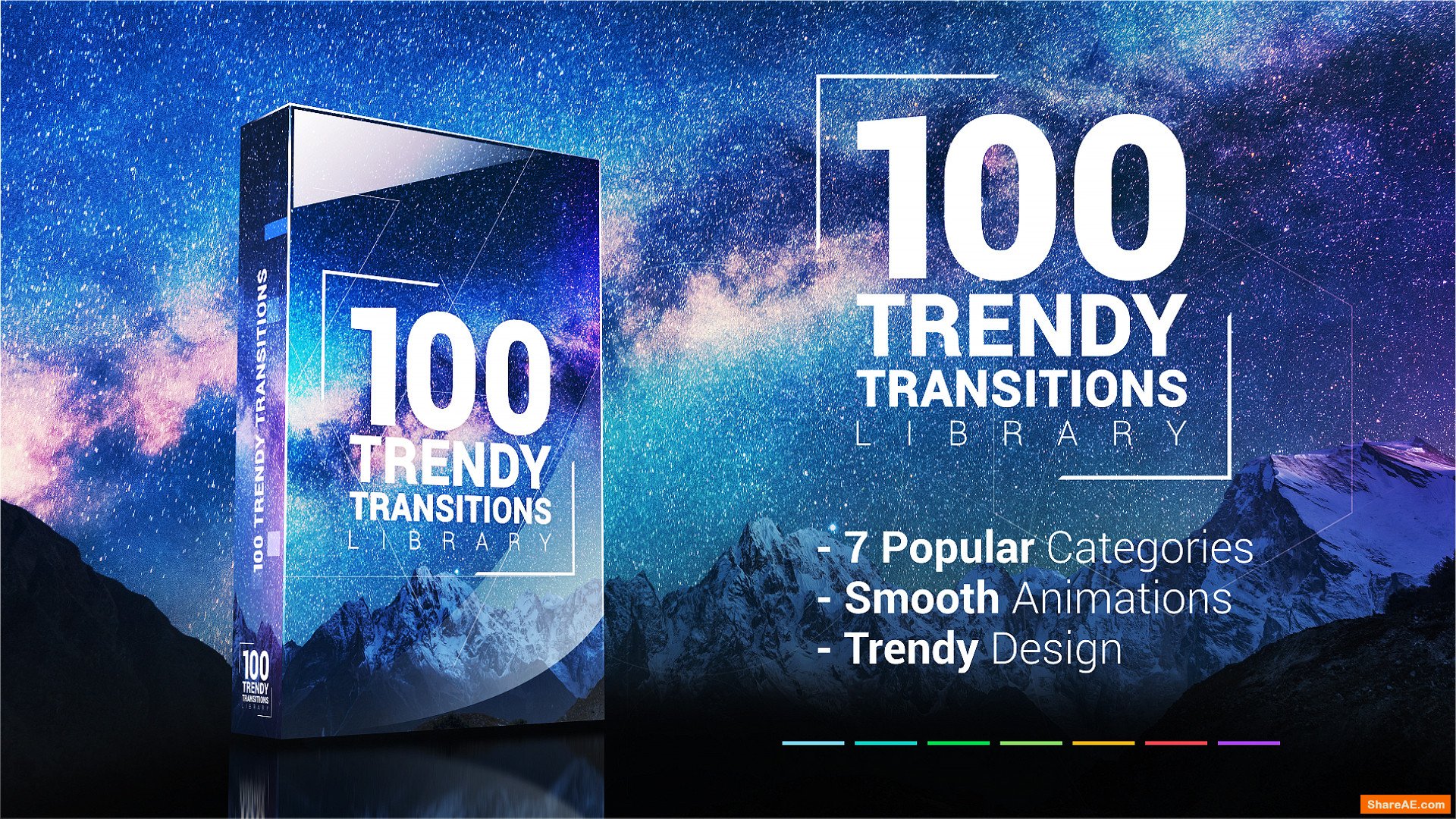 100 Trendy Transitions Library For Premiere Pro