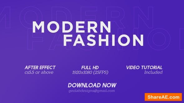 Videohive Modern Fashion