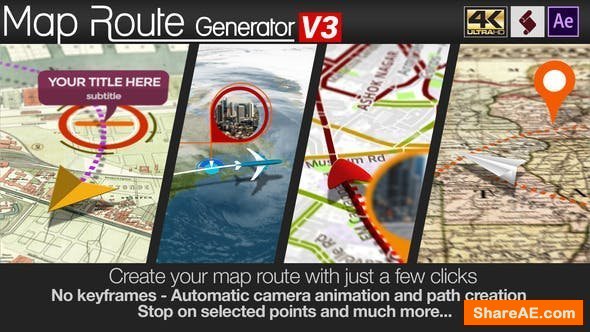 Videohive Map Route Generator