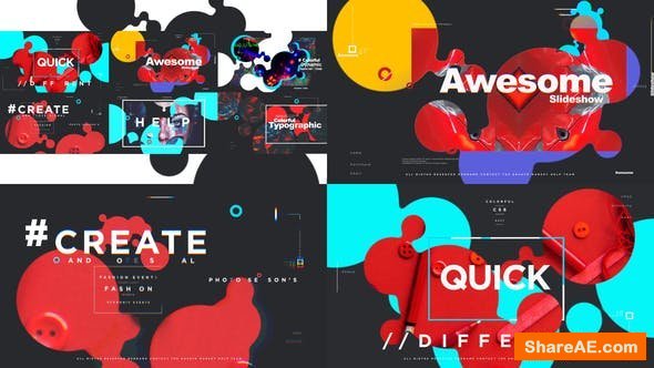 Videohive Colorful Typographic Promo
