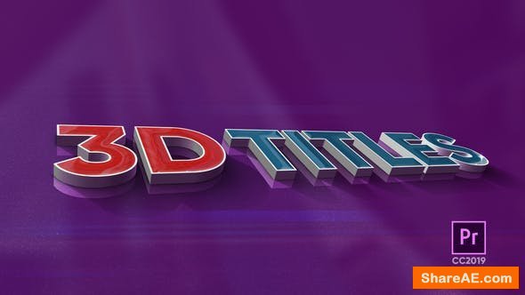 Videohive 3D Titles - Premiere Pro