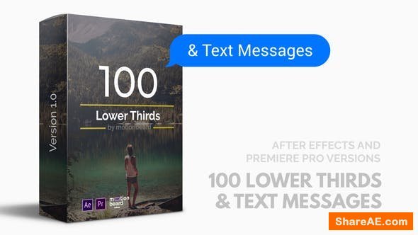 Videohive 100 Lower Thirds and Messages for Premiere Pro & After Effects