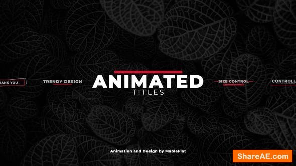 Videohive Animated Titles Pack - Premiere Pro