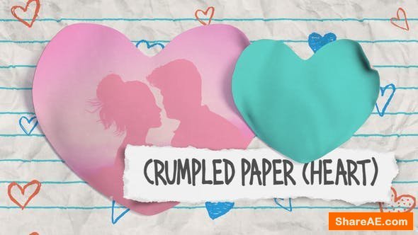 Videohive Crumpled Paper (Heart)