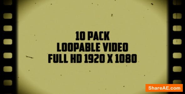 Videohive Old Film Frames Overlays (10 Pack) - Motion Graphics