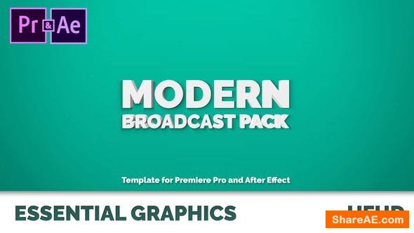 Videohive Modern Broadcast Pack | Essential Graphics | Mogrt - Premiere Pro