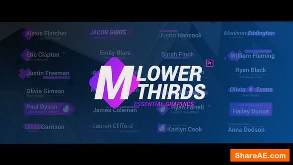 Videohive Modern Lower Thirds - Essential Graphics - Premiere Pro